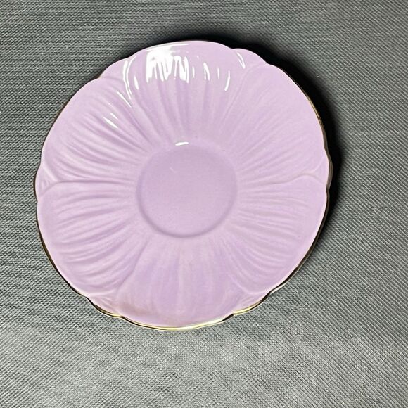 Vintage Shelley Oleander Summer Glory Teacup & Saucer Lilac w/24k Gold Trim - Picture 7 of 14
